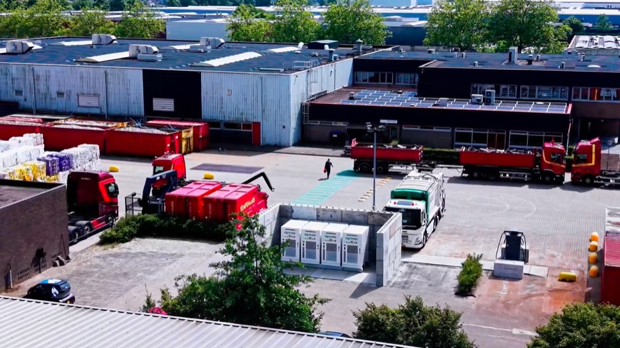 Agrozon batterij-units op locatie